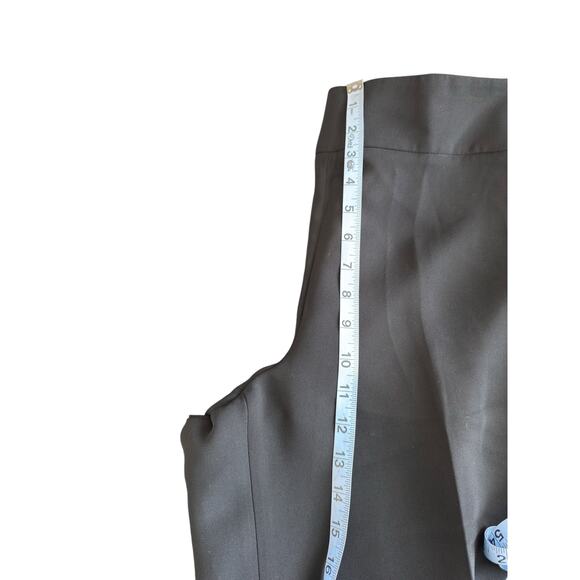 Talbots Dress Pants Black Cropped Wide Leg Office Work Career Business Size 12 - Picture 12 of 12
